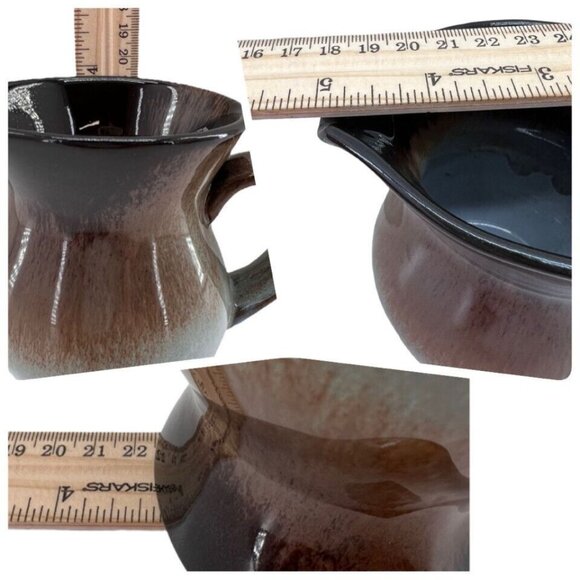 Vtg Peter Pots Pottery 1960s Creamer Sugar Teapot w Lid 4 Pc Ombre - Picture 7 of 9